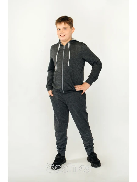 Спортивний костюм для хлопчика темно-сірий